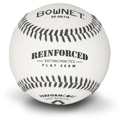 Reinforced Kevlar® Flat Seam Batting Practice Baseballs  (BN-400 FSK)