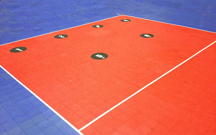 Bownet Volleyball Floor Targets, 6 Pack