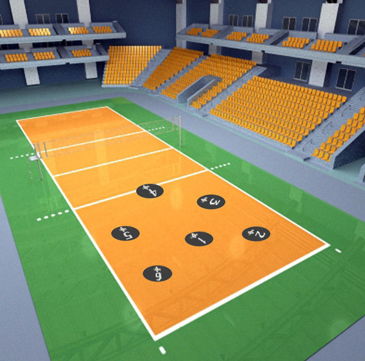 Bownet Volleyball Floor Targets, 6 Pack