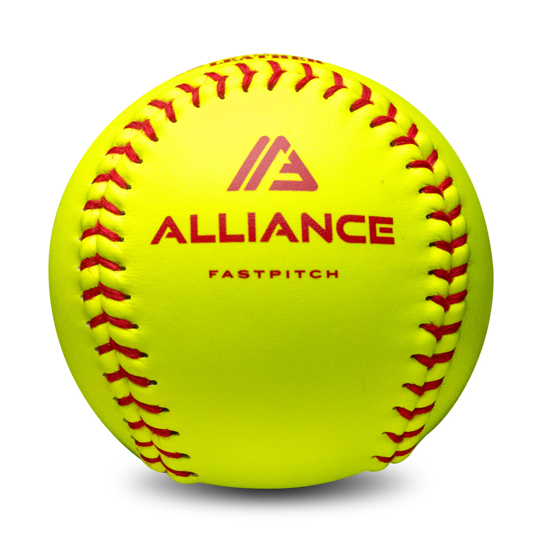 12" Certified Alliance Fastpitch Pitch Premium Optic Leather Softballs (BN-FP12 AFP)