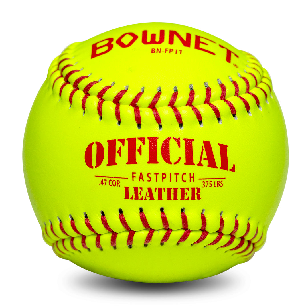 11" Official Fastpitch Genuine Optic Leather Softballs (BN-FP11)