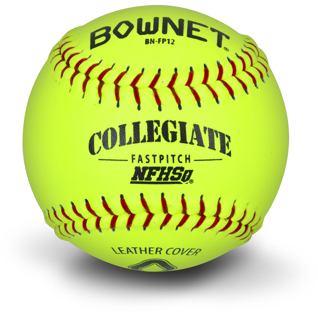 Official NFHS® Fastpitch 12" Genuine Optic Leather Softballs (BN-FP12 NFHS)