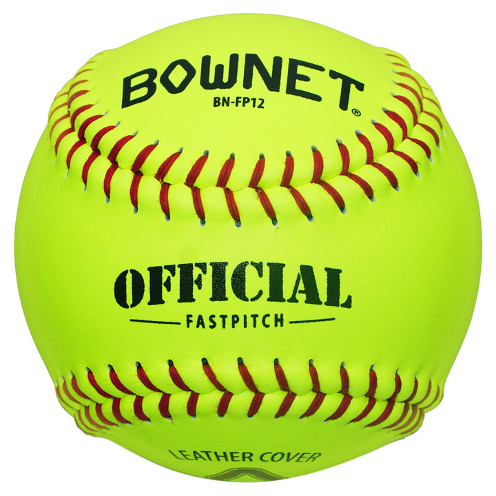 12" Certified USA Softball Fastpitch Premium Optic Leather Softballs (BN-FP12 USA SB)