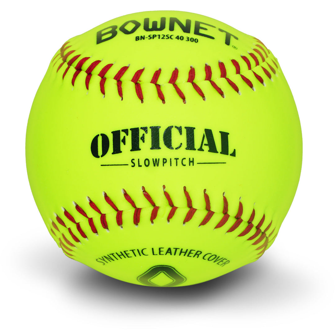 12 Slowpitch Synthetic Optic Leather Softballs (BN-SP12SC 40 300)
