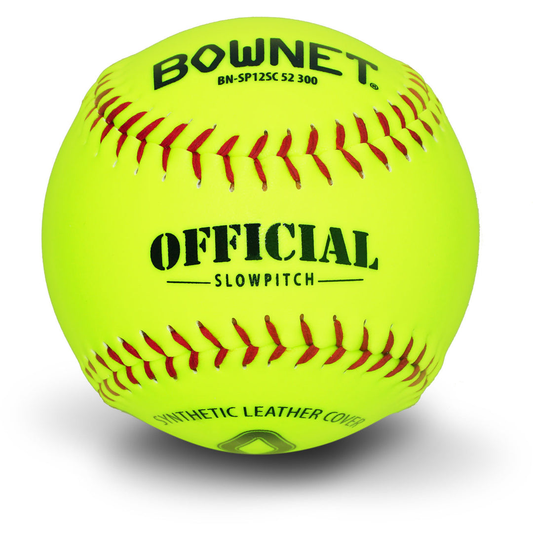 12" Slowpitch Synthetic Optic Leather Softballs (BN-SP12SC 52 300)