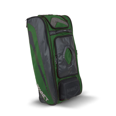 Bownet Commander Baseball/Softball Tasche – Schwarz, 96,5 X 43,2 X 30,5 Cm, Mit Rädern & 14 Fächern