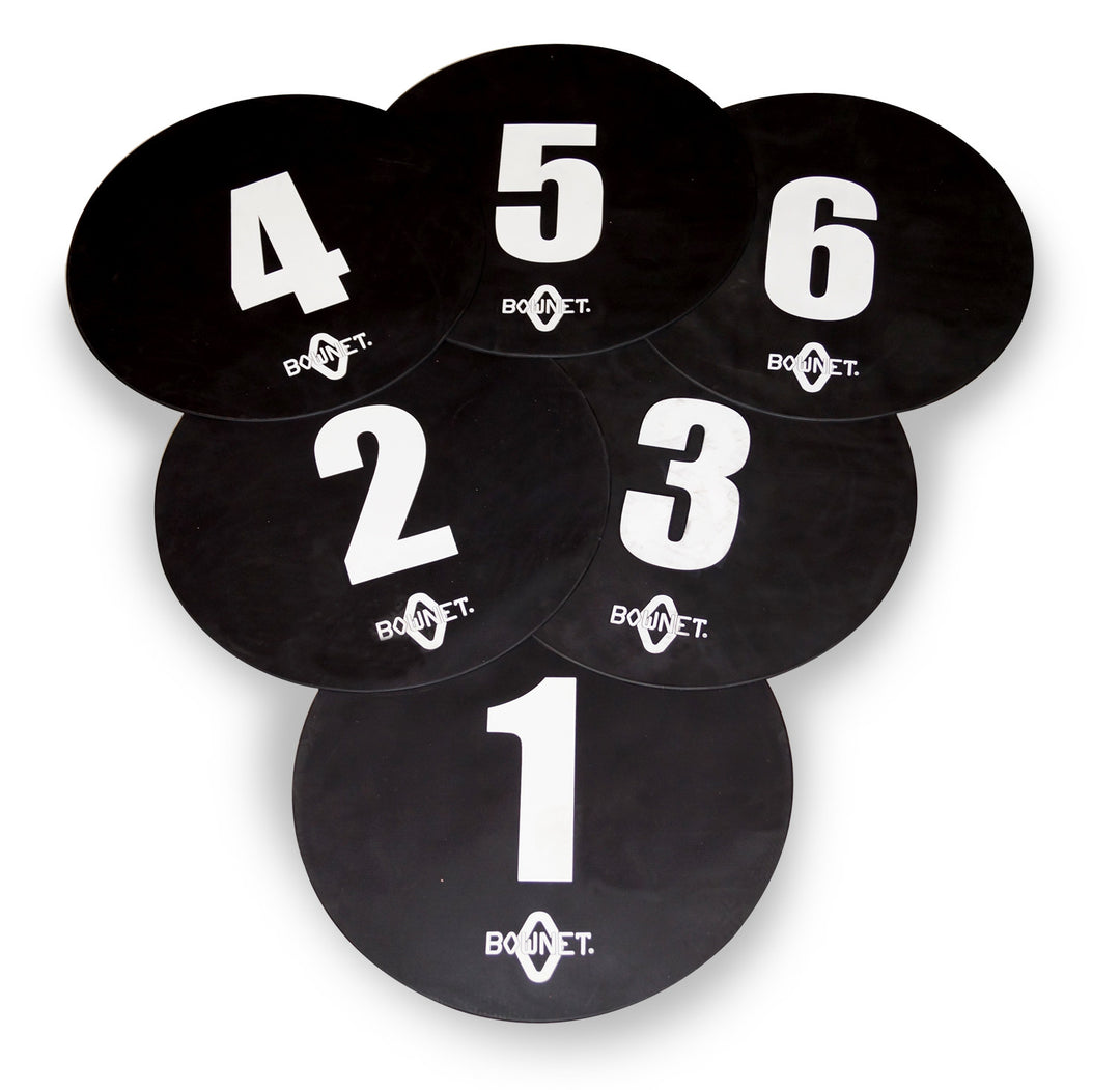 Bownet Volleyball Floor Targets, 6 Pack