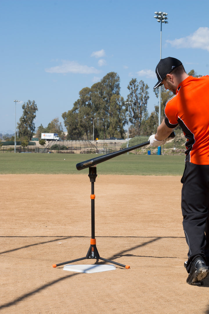 Easily fits over home plate for a blanced, even, hitting plane.